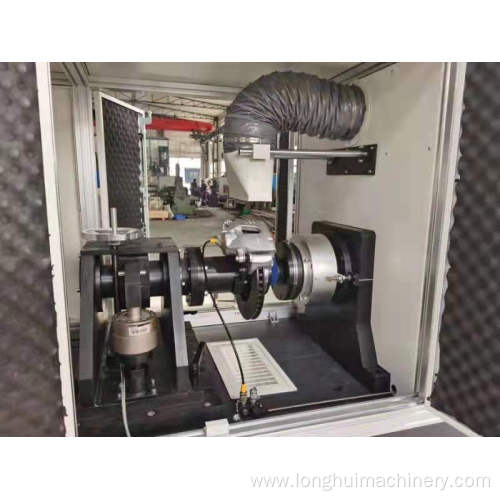 Brake pad friction material testing machine